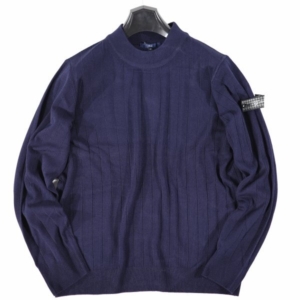 新品1円～★g-stage ジーステージ メンズ 秋冬長袖 吸湿 発熱 保温 モックネック ウォッシャブルニット 48 L G-Heat ワイドリブ編◆8425◆_画像5