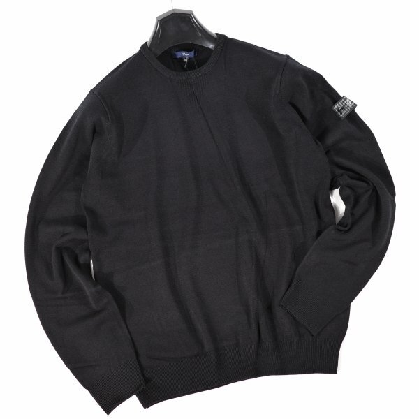 新品1円～★g-stage ジーステージ メンズ 保温 吸湿 発熱 長袖ニット 48 L 黒 Gヒート クルーネック セーター ブラック 本物 ◆8421◆_画像5