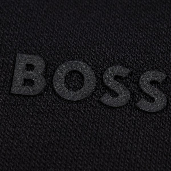 新品1円~★定価3.8万 BOSS ボス メンズ 最高級ライン コットン綿 ジップアップパーカー L ロゴ ヒューゴボス フーディー 黒本物 ◆A3541◆_画像6
