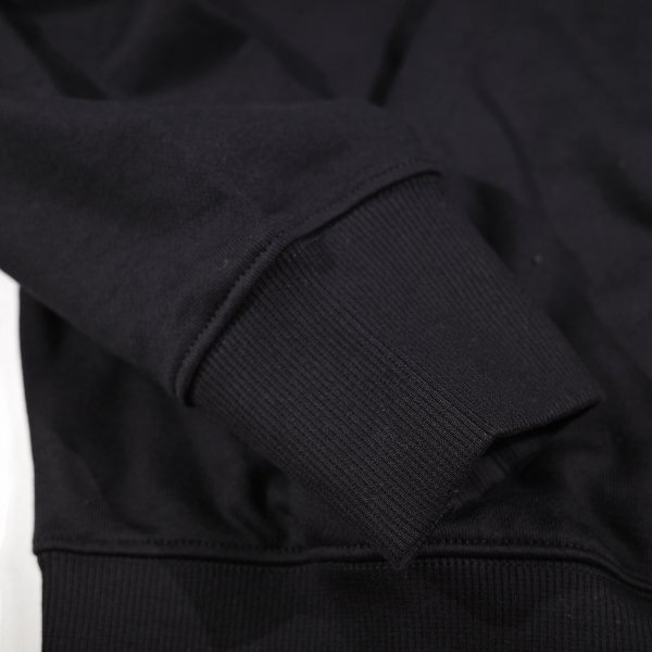 新品1円～★定価4.1万 BOSS ボス メンズ 最高級ライン コットン綿 ロゴ プルオーバーフーディー M ヒューゴボス パーカー 黒 本物◆A3543◆_画像6