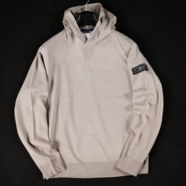 新品1円～★g-stage ジーステージ メンズ ニットパーカー 46 M ベージュ 保温 吸湿蓄熱 G-Heat カシミヤタッチ プルオーバーゴルフ◆8784◆_画像3