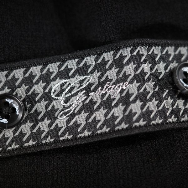 新品1円～★g-stage ジーステージ メンズ ニットパーカー 46 M ブラック 保温 吸湿蓄熱 G-Heat カシミヤタッチ プルオーバーゴルフ◆8785◆_画像4