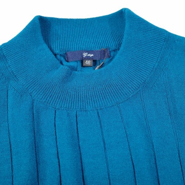 新品1円~★g-stage ジーステージ メンズ 秋冬長袖 吸湿 発熱 保温 モックネック ウォッシャブルニット 46 M G-Heat ワイドリブ編◆8779◆_画像8