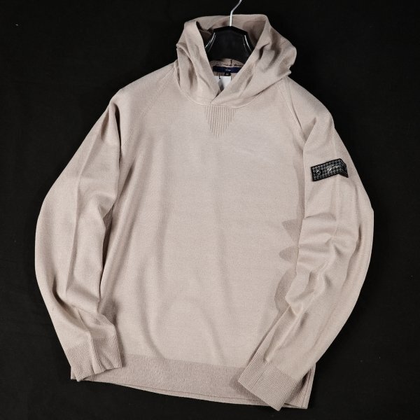 新品1円～★g-stage ジーステージ メンズ ニットパーカー 46 M ベージュ 保温 吸湿蓄熱 G-Heat カシミヤタッチ プルオーバーゴルフ◆8784◆_画像5