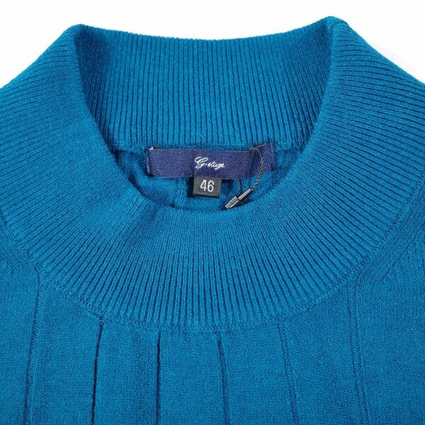 新品1円~★g-stage ジーステージ メンズ 秋冬長袖 吸湿 発熱 保温 モックネック ウォッシャブルニット 46 M G-Heat ワイドリブ編◆8779◆_画像9