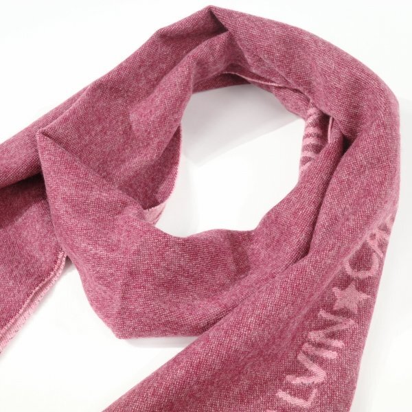 新品1円～★Calvin Klein カルバンクライン メンズ 繊維の宝石 カシミヤ100% マフラー ストール ロング 大判 ロゴ ボルドー 本物◆8820◆_画像8