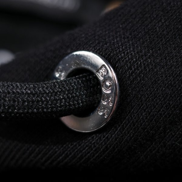 新品1円～★定価4.1万 BOSS ボス メンズ 最高級ライン コットン綿 ロゴ プルオーバーフーディー L ヒューゴボス パーカー 黒 本物◆A3557◆_画像8