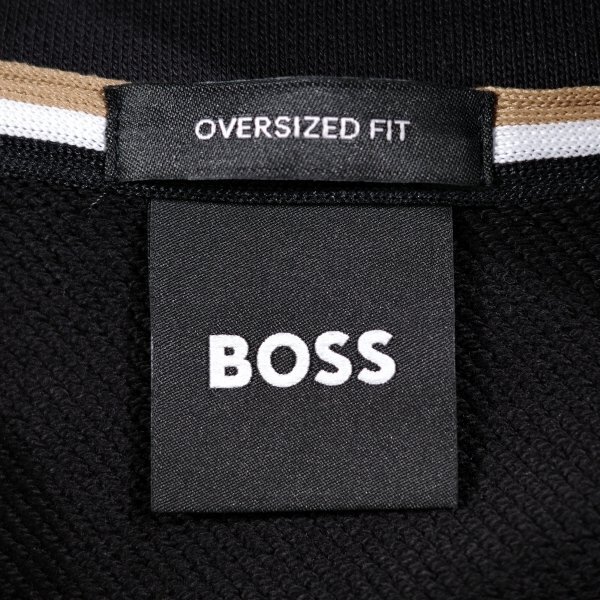新品1円～★定価4.1万 BOSS ボス メンズ 最高級ライン コットン綿 ロゴ プルオーバーフーディー L ヒューゴボス パーカー 黒 本物◆A3557◆_画像10