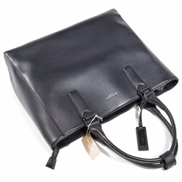 新品1円～★定価2.6万 KATHARINE HAMNETT LONDON キャサリン ハムネット ロンドン 牛革 本革レザー トートバッグ 黒 ビジネス◆9003◆_画像6