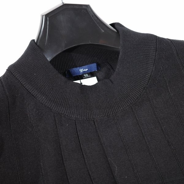 新品1円~★g-stage ジーステージ メンズ 秋冬長袖 吸湿 発熱 保温 モックネック ウォッシャブルニット 46 M G-Heat ワイドリブ編◆9036◆_画像8