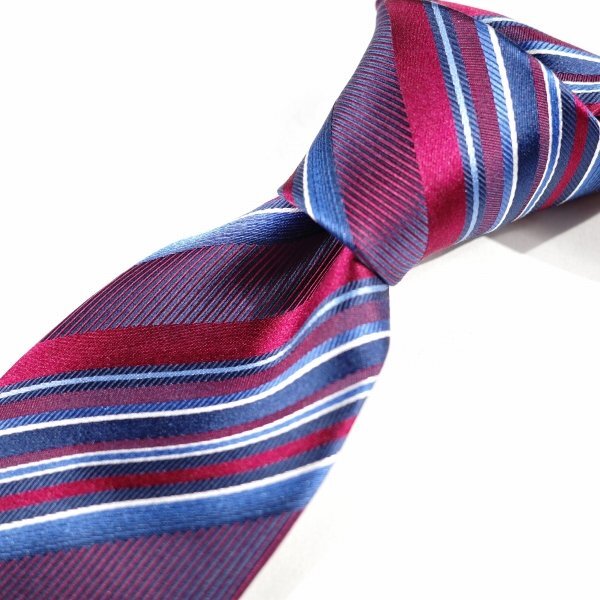 新品1円～★定価1.4万 エポカ ウォモ EPOCA UOMO 日本製 シルク絹100% ネクタイ 織柄 バーガンディ 正規店本物 ◆9068◆_画像5