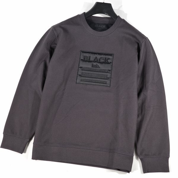 新品1円～★定価3万 BLACK LABEL lab. ブラックレーベル クレストブリッジ メンズ 長袖 クルーネックロゴスウェット M トレーナー◆9108◆_画像5