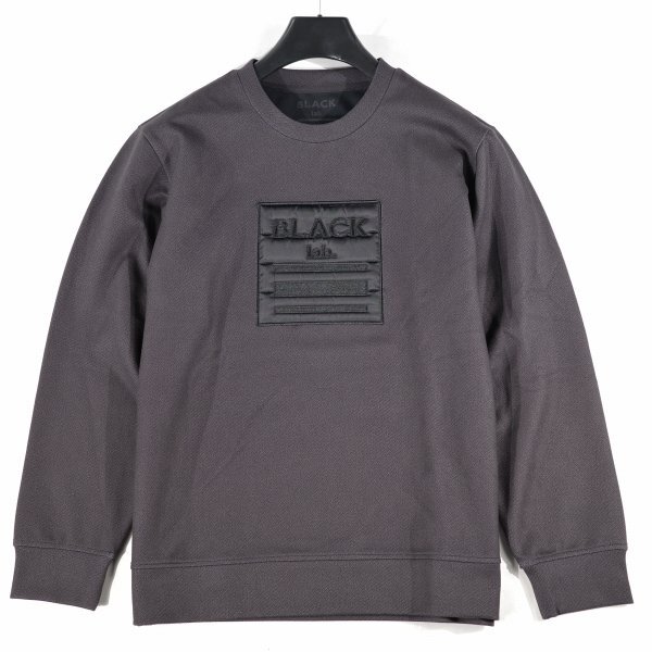 新品1円～★定価3万 BLACK LABEL lab. ブラックレーベル クレストブリッジ メンズ 長袖 クルーネックロゴスウェット M トレーナー◆9108◆_画像3
