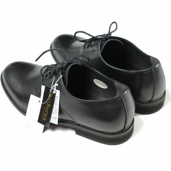  новый товар 1 иен ~*Re:Bornn Reborn мужской action кожа бизнес обувь 25.5cm черный чёрный гонки выше простой подлинный товар *9137*