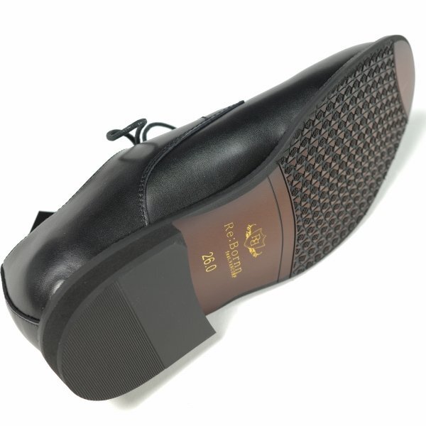  новый товар 1 иен ~*Re:Bornn Reborn мужской action кожа бизнес обувь 25.5cm черный чёрный гонки выше простой подлинный товар *9137*