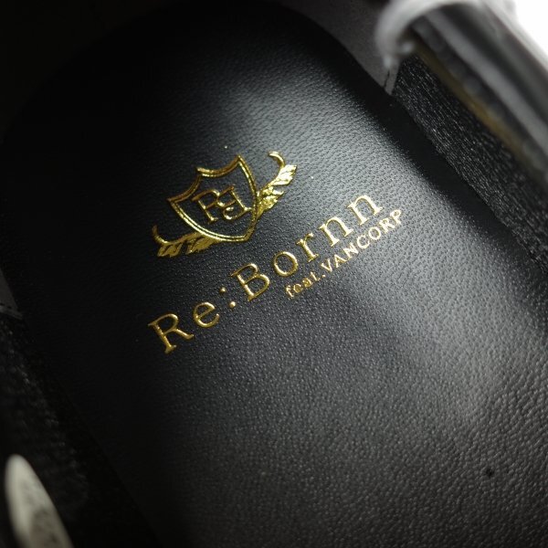  новый товар 1 иен ~*Re:Bornn Reborn мужской action кожа бизнес обувь 26.5cm черный чёрный туфли без застежки подлинный товар *9134*