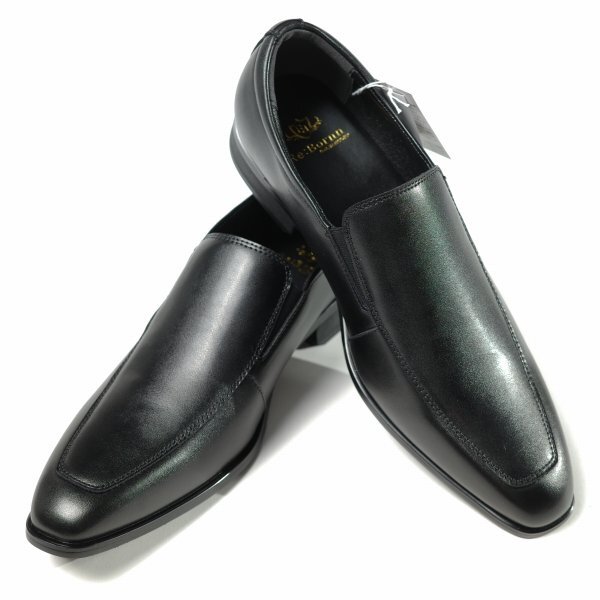  новый товар 1 иен ~*Re:Bornn Reborn мужской action кожа бизнес обувь 25.5cm черный чёрный туфли без застежки подлинный товар *9136*