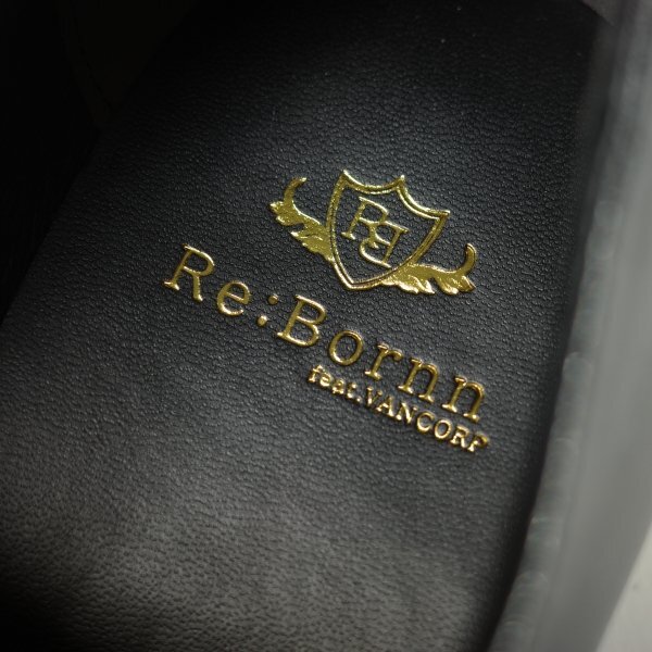  новый товар 1 иен ~*Re:Bornn Reborn мужской action кожа бизнес обувь 25.5cm черный чёрный гонки выше простой подлинный товар *9137*