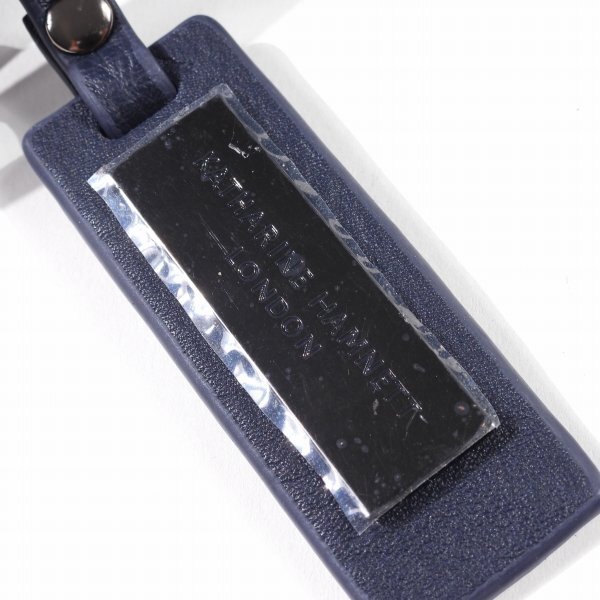 新品1円～★定価2.6万 KATHARINE HAMNETT LONDON キャサリン ハムネット ロンドン 牛革 本革レザー トートバッグ ネイビービジネス◆9160◆_画像7