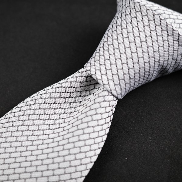 新品1円～★定価1.3万 Calvin Klein カルバンクライン 日本製 ネクタイ 織柄 グレー 本物 ◆9203◆_画像5