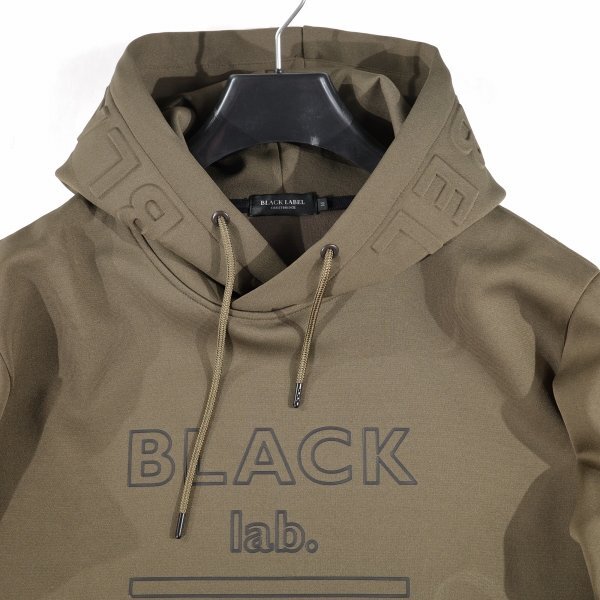 新品1円～★定2.7万 BLACK LABEL ブラックレーベル クレストブリッジ BLACK lab. エンボスロゴフーディー M スポーティーパーカー ◆9221◆_画像6