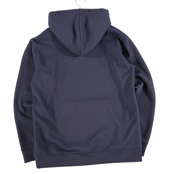 新品1円～★定価3.5万 BLACK LABEL ブラックレーベル クレストブリッジ チェックフーディー パーカー M ネイビー プルオーバー ◆9227◆_画像8