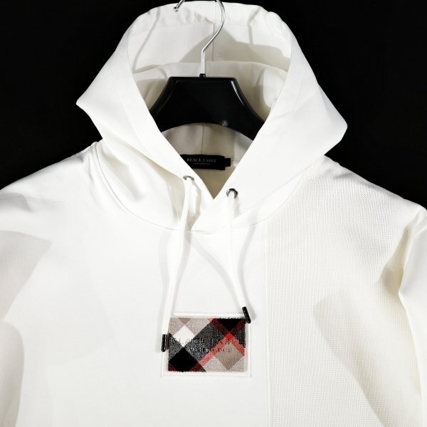新品1円～★定価3.3万 BLACK LABEL ブラックレーベル クレストブリッジ クレストブリッジチェックワッペンフーディー パーカー L ◆9317◆_画像8