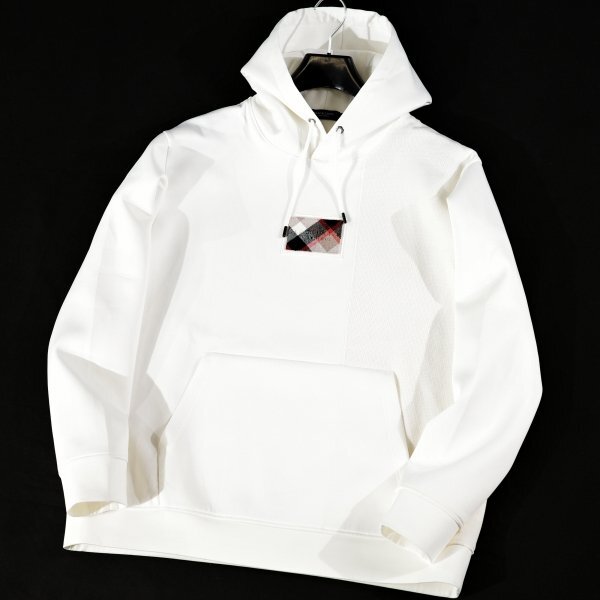 新品1円～★定価3.3万 BLACK LABEL ブラックレーベル クレストブリッジ クレストブリッジチェックワッペンフーディー パーカー L ◆9317◆_画像5