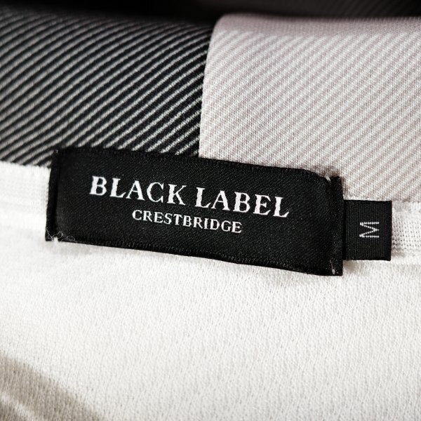 新品1円~★定価3万 BLACK LABEL ブラックレーベル クレストブリッジ メンズ チェックボックスグラフィックフーディー パーカー M ◆9319◆_画像10