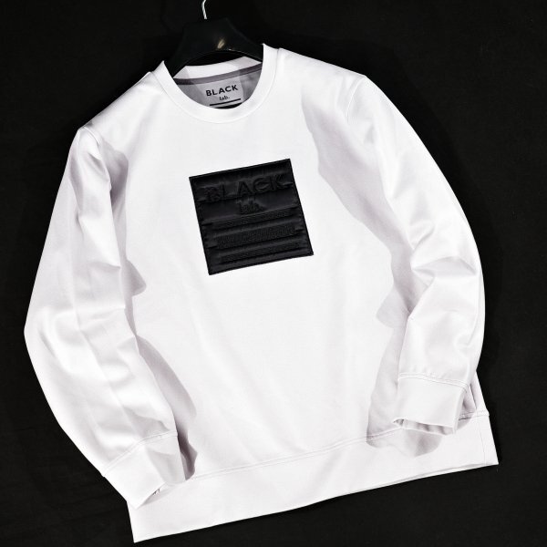 新品1円～★定価3万 BLACK LABEL lab. ブラックレーベル クレストブリッジ メンズ 長袖 クルーネックロゴスウェット M トレーナー◆9314◆_画像6