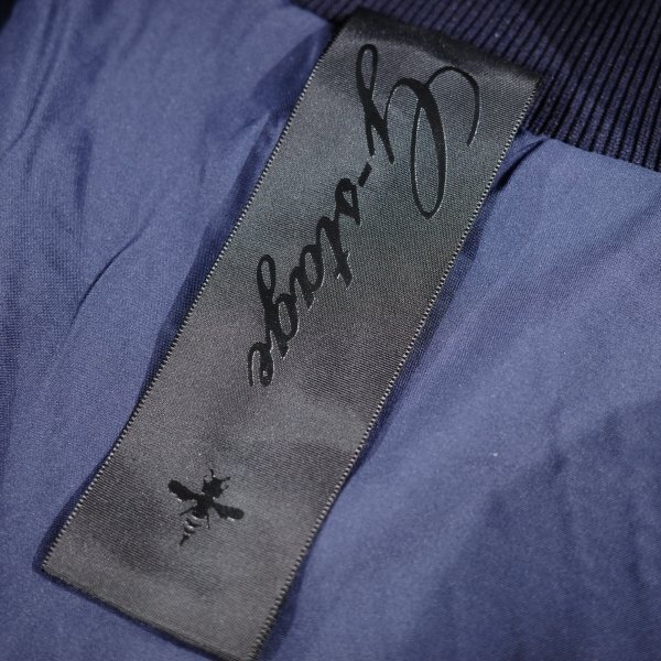 新品1円～★g-stage ジーステージ メンズ 秋冬 ヌバック調スウェードニットコンビダウンブルゾン 50 XL ネイビー アウター ゴルフ◆9801◆_画像9