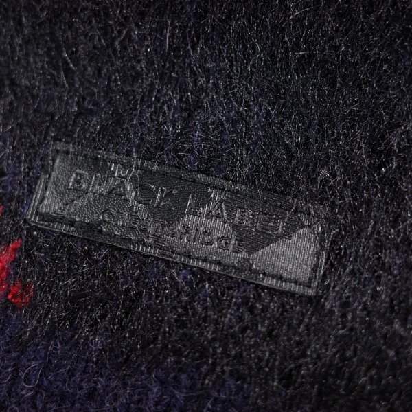 新品1円~★定価3.9万 BLACK LABEL ブラックレーベル クレストブリッジ 長袖 ビッグスケールバイアスチェックニット L ネイビー ◆9824◆_画像6