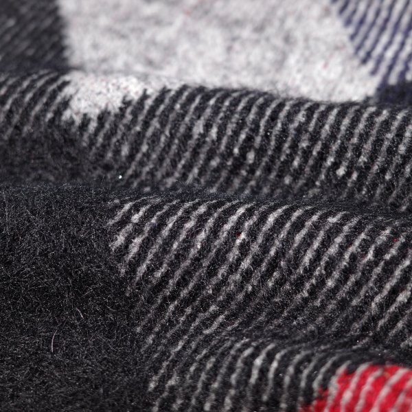 新品1円~★定価3.9万 BLACK LABEL ブラックレーベル クレストブリッジ 長袖 ビッグスケールバイアスチェックニット L ネイビー ◆9824◆_画像2
