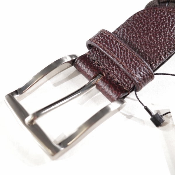 新品1円~★HIDEAWAYS NICOLEハイダウェイ ニコル メンズ 牛革レザー メッシュベルト フリーサイズ 本革 ブラウン ◆9916◆_画像4