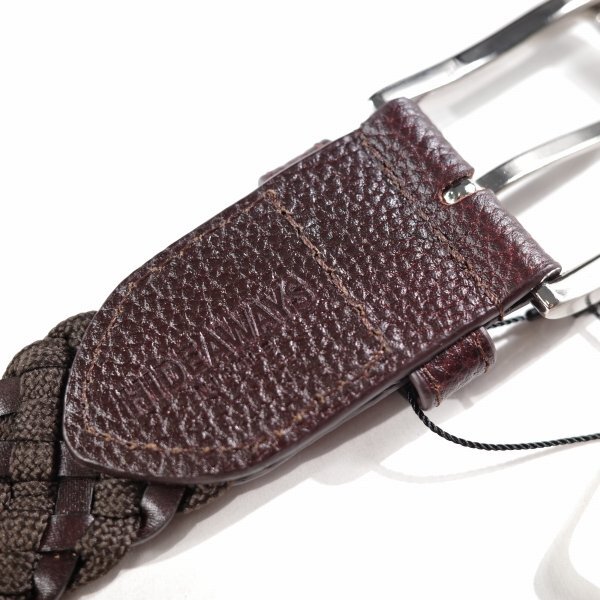 新品1円~★HIDEAWAYS NICOLEハイダウェイ ニコル メンズ 牛革レザー メッシュベルト フリーサイズ 本革 ブラウン ◆9916◆_画像6