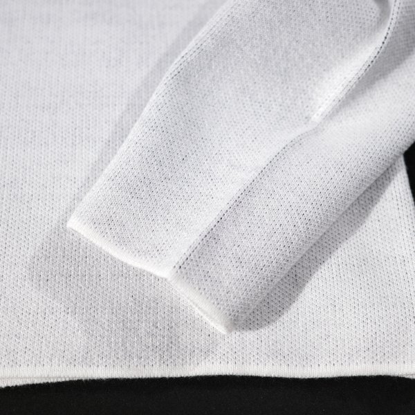 新品1円～★HIDEAWAYS NICOLE ハイダウェイ ニコル メンズ 長袖 クルーネック ロゴジャカードニット 46 M 白 ストレッチ ◆1229◆_画像5