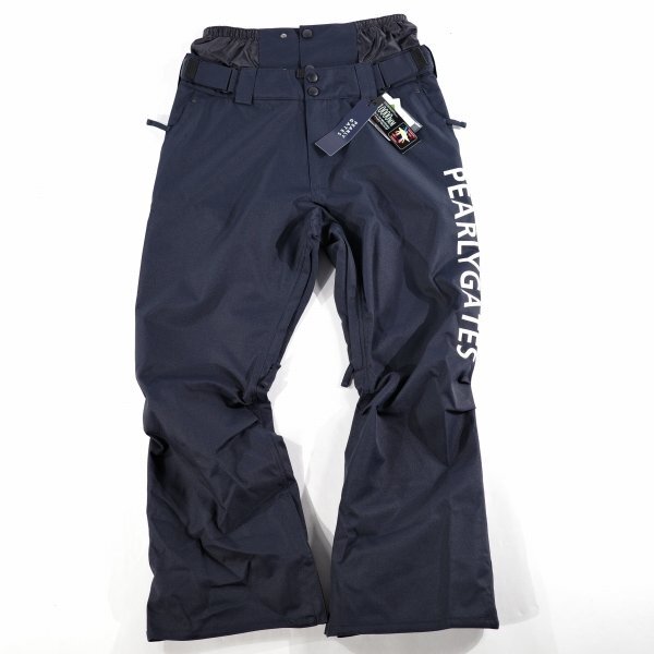 新品1円~★定価10.4万 PEARLY GATES パーリーゲイツ メンズ 中綿防寒 スノーボードウェア ブルゾン+パンツ 5 L ロゴ 防水 透湿 ◆B2179◆_画像7