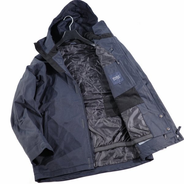 新品1円~★定価10.4万 PEARLY GATES パーリーゲイツ メンズ 中綿防寒 スノーボードウェア ブルゾン+パンツ 5 L ロゴ 防水 透湿 ◆B2179◆_画像4