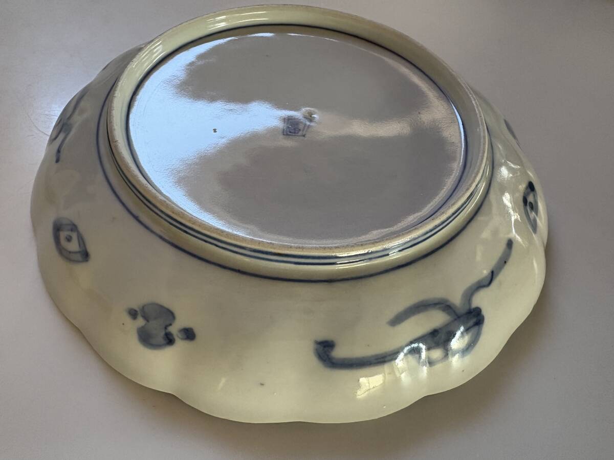 明治　伊万里　７寸皿　２１㎝　５枚　二重角冨　金襴手　六方割絵　見込み桃　桃手　銘々皿　古美術　骨董　和食器　アンティーク　その２_画像8