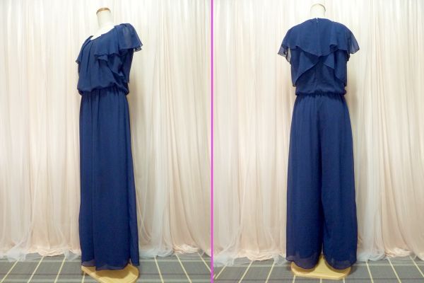 11-27☆Rich or Die*Tearly*濃紺シフォン*パンツスタイル*ロングワンピース/M/W32~51.B45~50☆_画像2