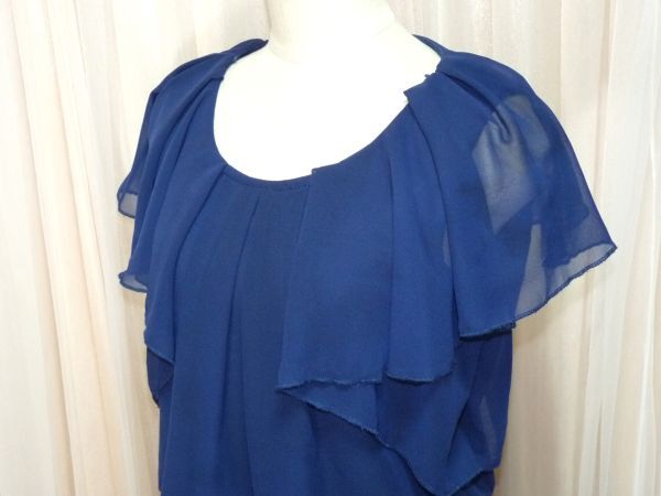 11-27☆Rich or Die*Tearly*濃紺シフォン*パンツスタイル*ロングワンピース/M/W32~51.B45~50☆_画像3