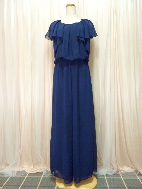 11-27☆Rich or Die*Tearly*濃紺シフォン*パンツスタイル*ロングワンピース/M/W32~51.B45~50☆_画像1