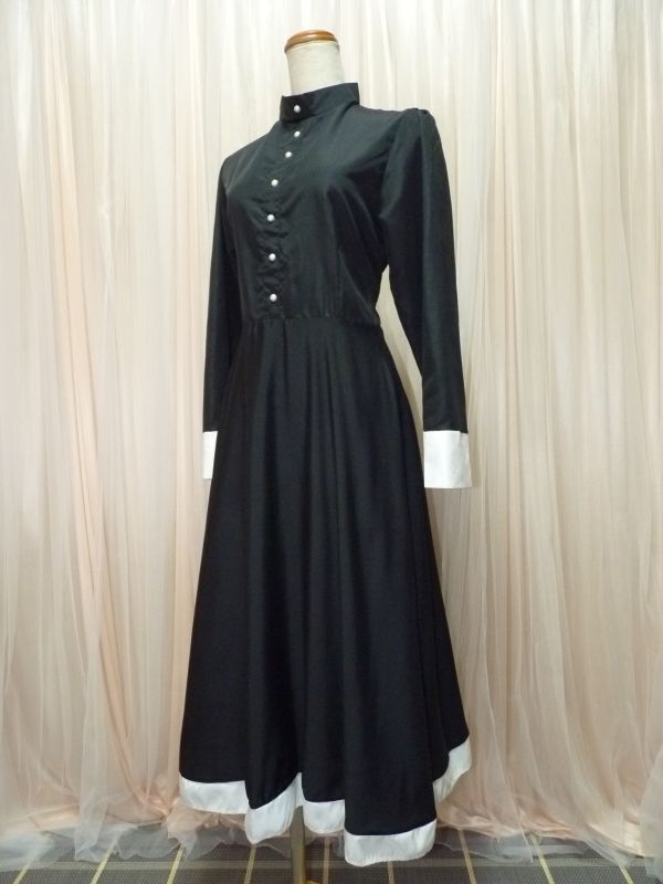 11-91* большой размер * черный & белый * длинная юбка готовая одежда /L/W40.B45*