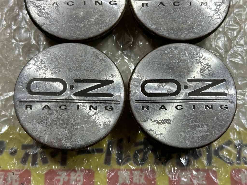 4枚 OZ RACING センターキャップ 17ランエボ純正アルミ使用 ポリッシュ 系 直径/ツメ径:54.3 / 51_画像2