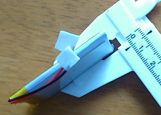 リポ バッテリー 3.7V 1000mAh 503450(5 x 34 x 50.5mm)_画像2