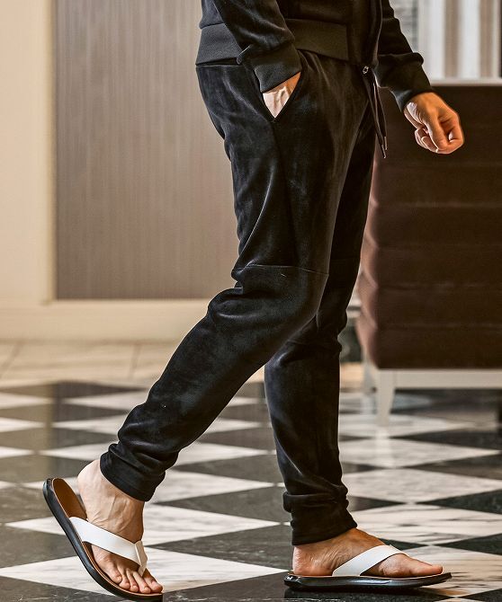 1PIU1UGUALE3 RELAX ウノピゥウノウグァーレトレ リラックス セットアップ メンズ ベロア パーカ パンツ 上下セット ジャージ LL XL_画像8