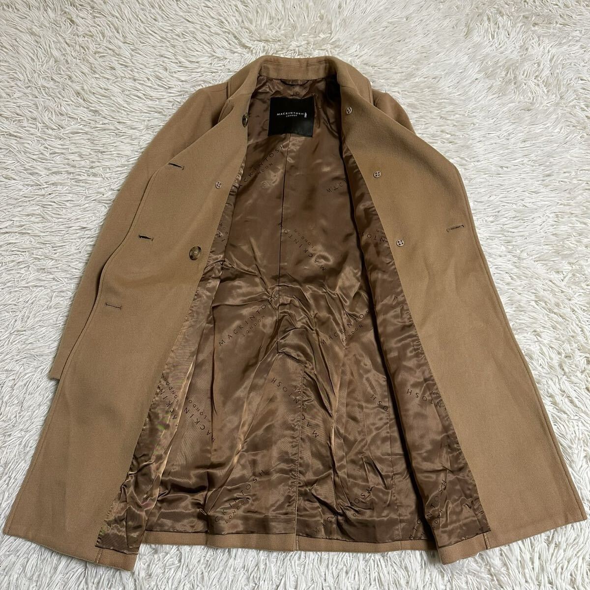【Mackintosh】マッキントッシュ ウールコート ブラウン カシミヤ_画像4