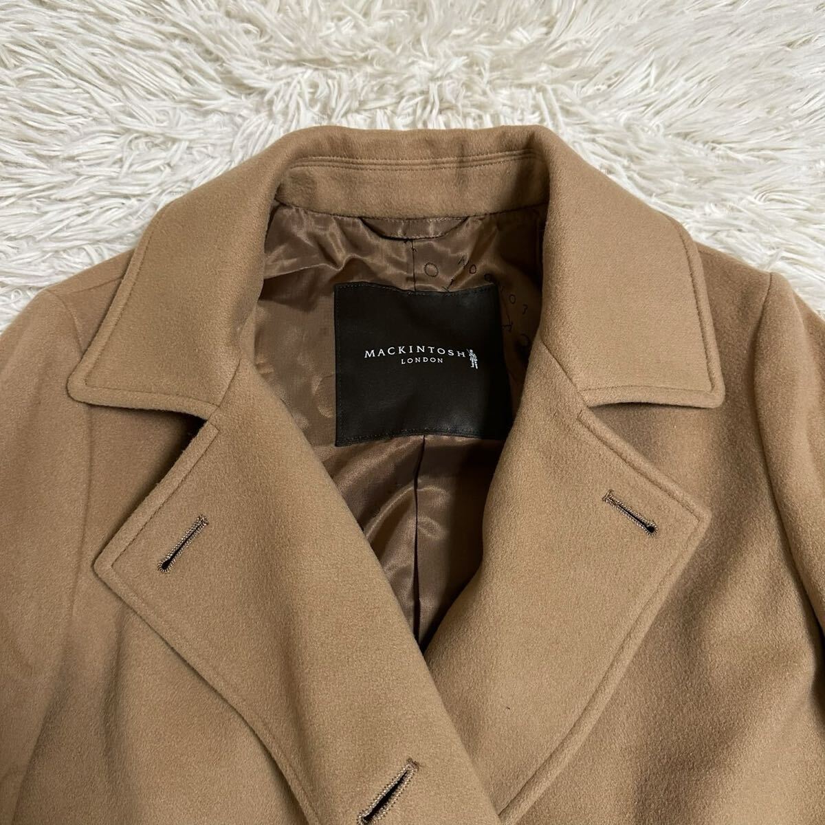 【Mackintosh】マッキントッシュ ウールコート ブラウン カシミヤ_画像5