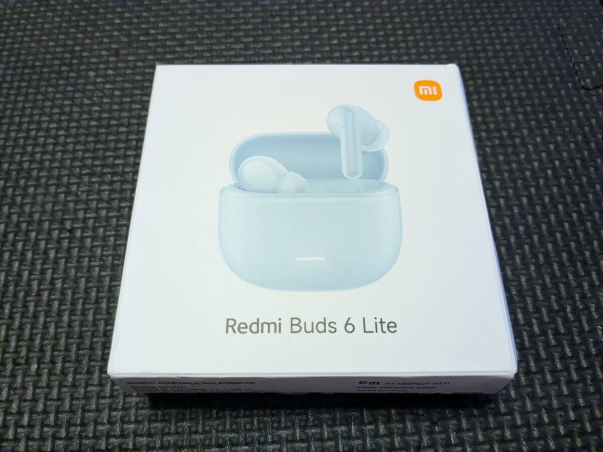 0711u1742 Xiaomi ワイヤレスイヤホン ハイブリッドANC搭載 40dBまでアクティブノイズキャンセル ブルー Redmi buds 6 Lite_画像1
