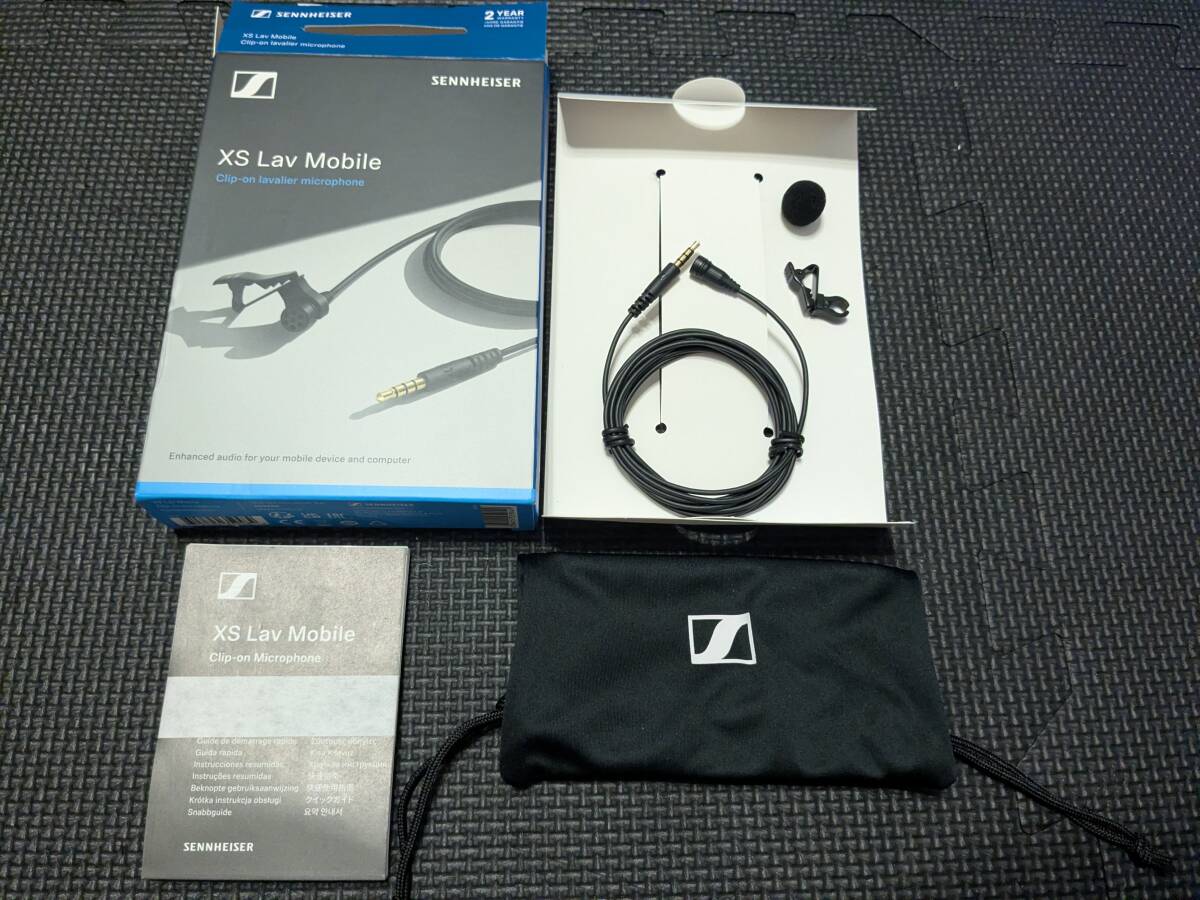 0711u1750 Sennheiser XS Lav、全方向クリップオンラベリアマイク 3.5mm TRRSコネクタ付き モバイル&PC用 509260 ブラック_画像1